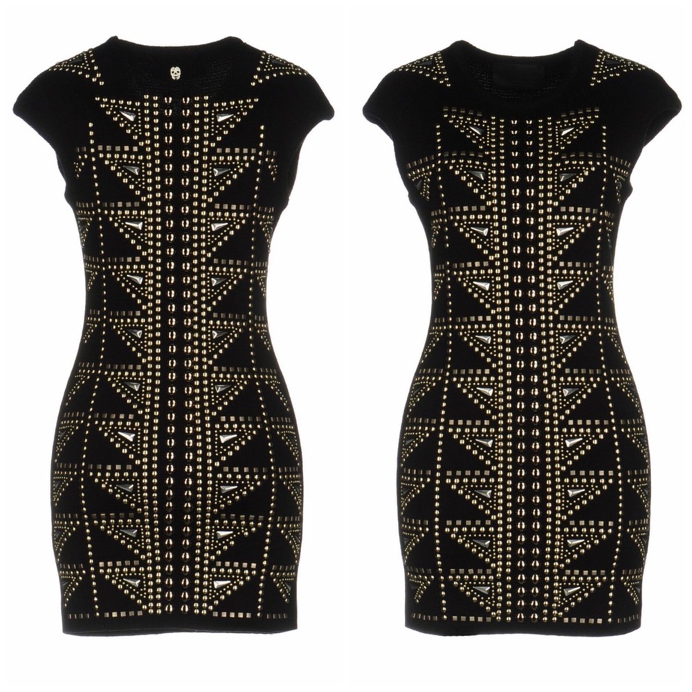 Philipp Plein studded knitted dress